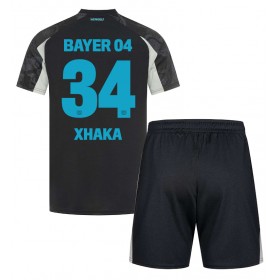 Dětské fotbalový komplet Bayer Leverkusen Granit Xhaka #34 Tretí košile 2024-25 Krátkým Rukávem